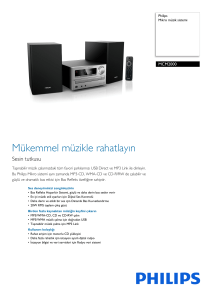 MCM2000/12 Philips Mikro müzik sistemi