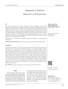 Epigenetik ve Nefroloji Epigenetics and Nephrology