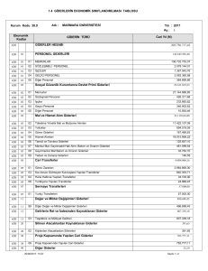 1.4 GİDERLERİN EKONOMİK SINIFLANDIRILMASI TABLOSU 630