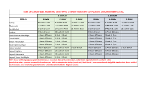 EMEK ORTAOKULU 2017-2018 EĞİTİM ÖĞRETİM YILI 1. DÖNEM