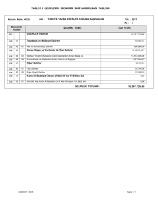 1.2 gelirlerin ekonomik sınıflandırılması tablosu