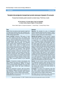 Template kılavuzluğunda transperineal prostat saturasyon biyopsisi