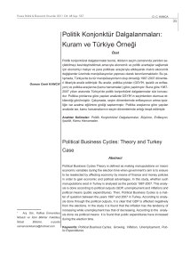 Politik Konjonktür Dalgalanmaları: Kuram ve Türkiye Örneği