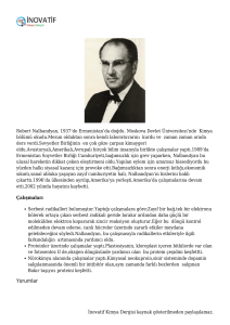 Robert Nalbandyan - İnovatif Kimya Dergisi