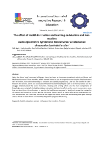 International Journal of Innovative Research in Education