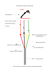SES MODULÜ BAĞLANTI ŞEMASI SES MODÜLÜ Kırmızı besleme