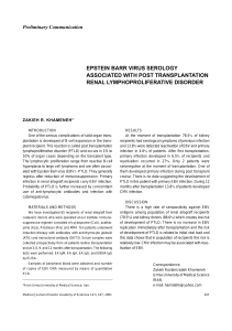 epstein barr virus serology associated with post