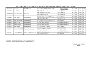 akçakoca meslek yüksekokulu 2016-2017 güz yarıyılı ara sınavı