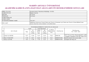 mardin artuklu üniversitesi akademik kadro ilanına başvuran