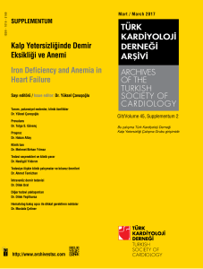 TÜRK KARDİYOLOJİ DERNEĞİ ARŞİVİ ARCHIVES OF THE