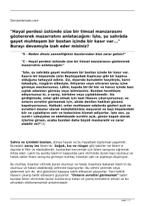 Hayal perdesi üstünde size bir timsal manzarasını