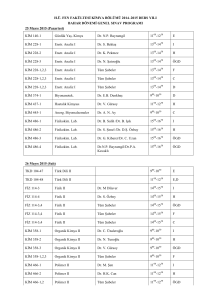 2014-2105 Bölüm Final Programı