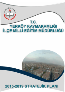 tc yerköy kaymakamlığı 2015-2019 stratejik plan