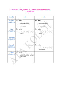 8. SINIFLAR TÜRKÇE DERSİ haziran AYI 1