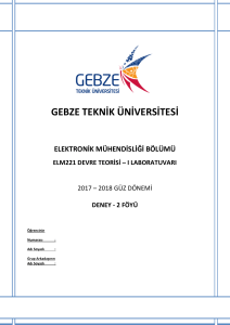 Deney 2-Föy - Gebze Teknik Üniversitesi