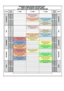 çankırı karatekin üniversitesi kimya mühendisliği bölümü 2015