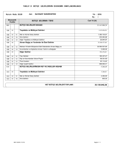 bütçe gelirlerinin ekonomik sınıflandırılması