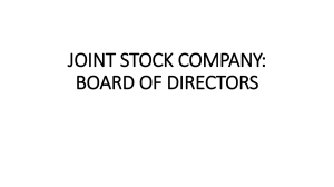 join stock company board of directors