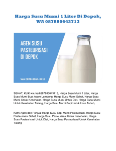 Harga Susu Murni 1 liter Di Depok, WA 087880643713