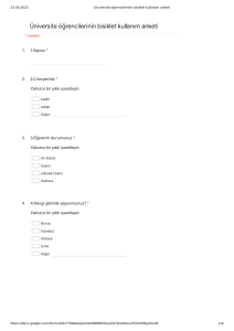 Üniversite öğrencilerinin bisiklet kullanım anketi - Google Formlar