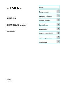 SINAMICS V20 manual-US
