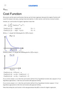 Cost Function   Coursera