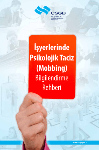 İşyerlerinde Psikolojik Taciz (Mobbing) Rehberi