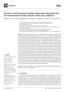 Polymer Filter Loss Additives: Synthesis & Evaluation