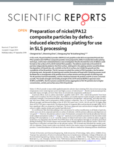 Ni/PA12 Composite Particles by Electroless Plating for SLS Processing