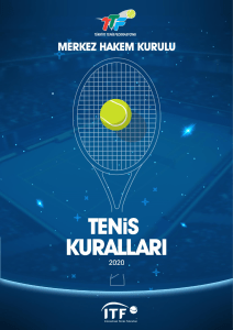 Tenis Kuralları Kitabı 2020 - Türkiye Tenis Federasyonu