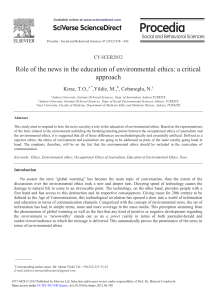 News & Environmental Ethics: A Critical Approach