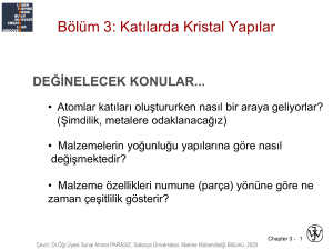 Katılarda Kristal Yapılar Sunumu