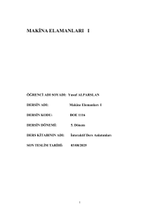 Makina Elemanları 