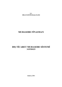 Dış Ticaret Muhasebe Sistemi-MEGEP