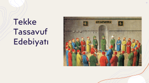 Tekke Tasavvuf Edebiyatı Analizi