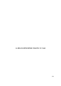 Bizans Tekstil ve Takıları Sanat Tarihi