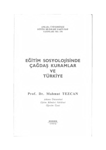 Eğitim Sosyolojisi &Ccedil;ağdaş Kuramlar T&uuml;rkiye
