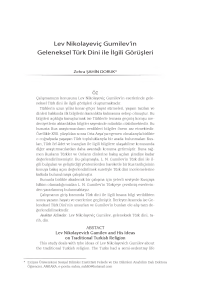 Gumilev ve Geleneksel T&uuml;rk Dini