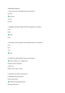 PowerPoint Soruları: 60 Soruluk Test