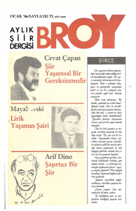 Broy Şiir Dergisi Kasım 1985 Sayısı