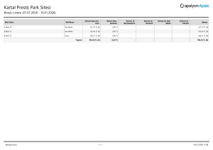 Kartal Prestij Park Sitesi Ocak 2026 Bor&ccedil;lu Listesi