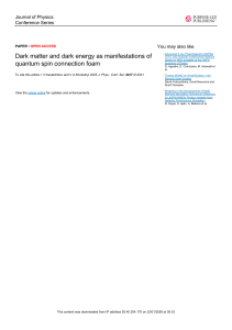 Dark Matter and Dark Energy as Quantum Spin Connection Foam Manifestations