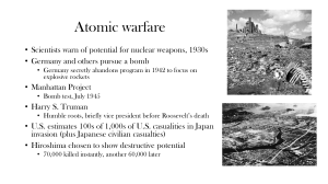 Atomic Warfare: WWII & Cold War