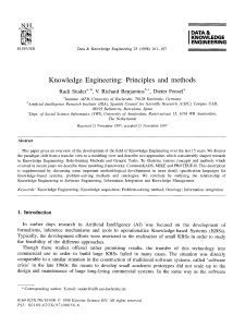 Knowledge Engineering: Principles and Methods (1998)