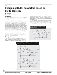 Designing DC/DC Converters with SEPIC Topology