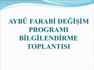 AYB&Uuml; Farabi Değişim Programı Bilgilendirme Toplantısı