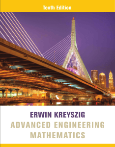 Advanced Engineering Mathematics by Erwin Kreyszig 10th Ed.
