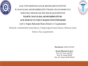 Intensive Care Nursing Lecture Notes