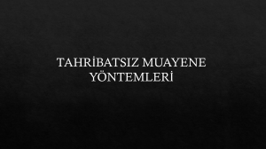 Non-Destructive Testing Methods