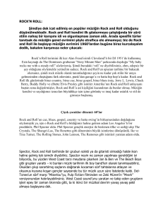 Rock and Roll: Tarihsel Bir Genel Bakış
